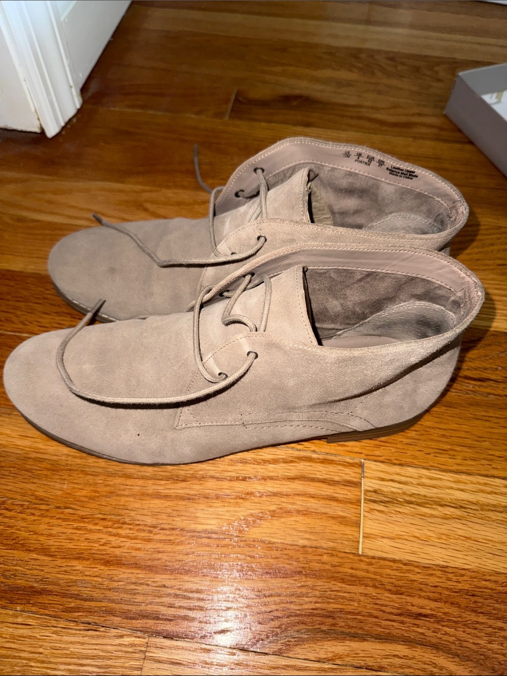 Franco Sarto Taupe Suede Chukka Boots